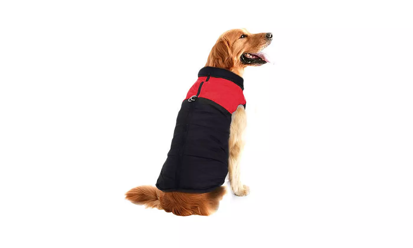Pet Dog Vest Jacket Warm Waterproof Clothes Winter Padded Coat Small/Large