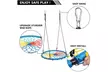 40 Inch Spider Web Round Rope Swing with Adjustable Ropes, 2 Carabiners - Second Medium