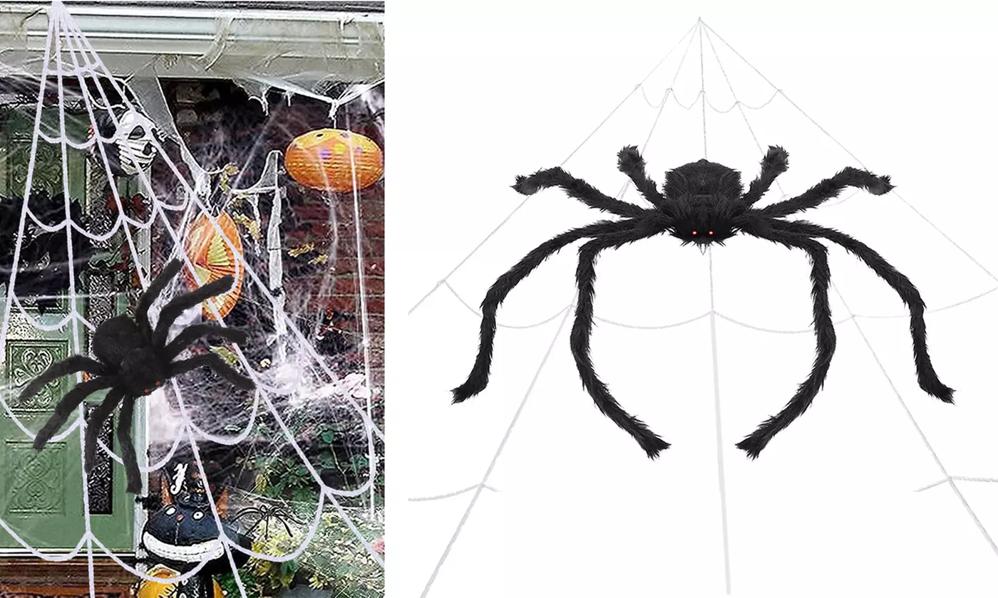 Giant Halloween Spider Web Party Indoor Outdoor Haunted House Scary Decor Prop - Primary Image
