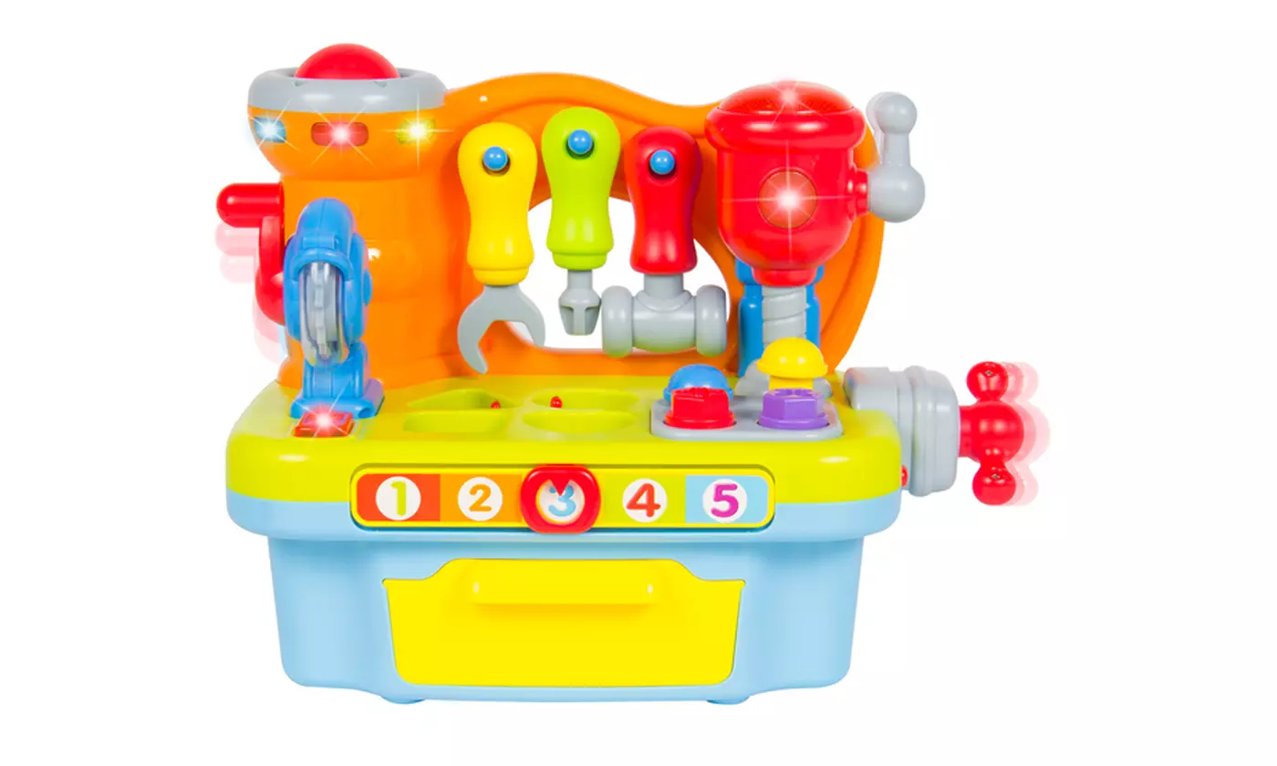 Musical Learning Workbench Pretend Play Tool Fun Toy Sound Effects - Primary Image