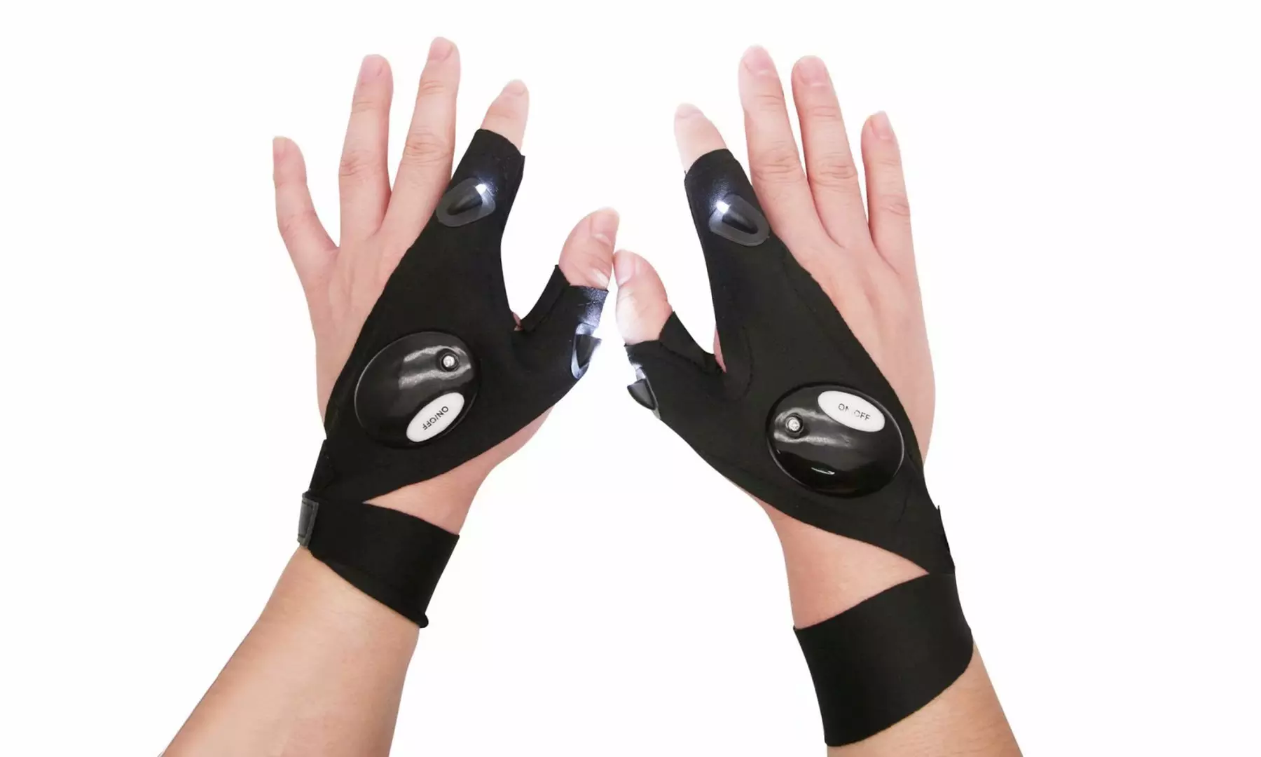 Outdoor LED Flashlight Gloves Gear Rescue Night Fishing Outdoor Sport(1 Pair) - Primary Image