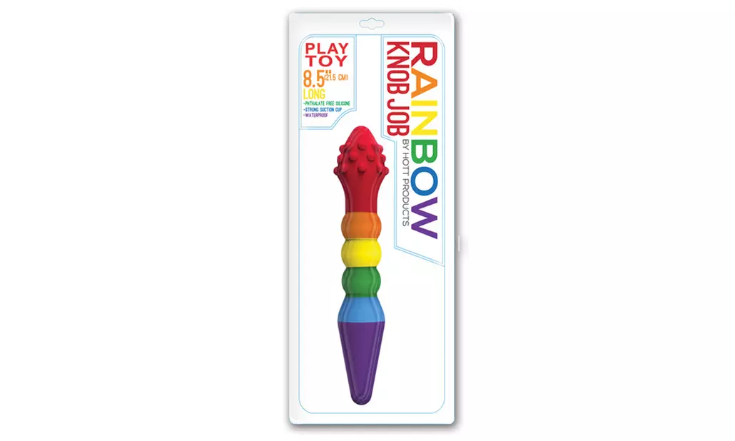Rainbow Knob Job Dildo. - Second Medium