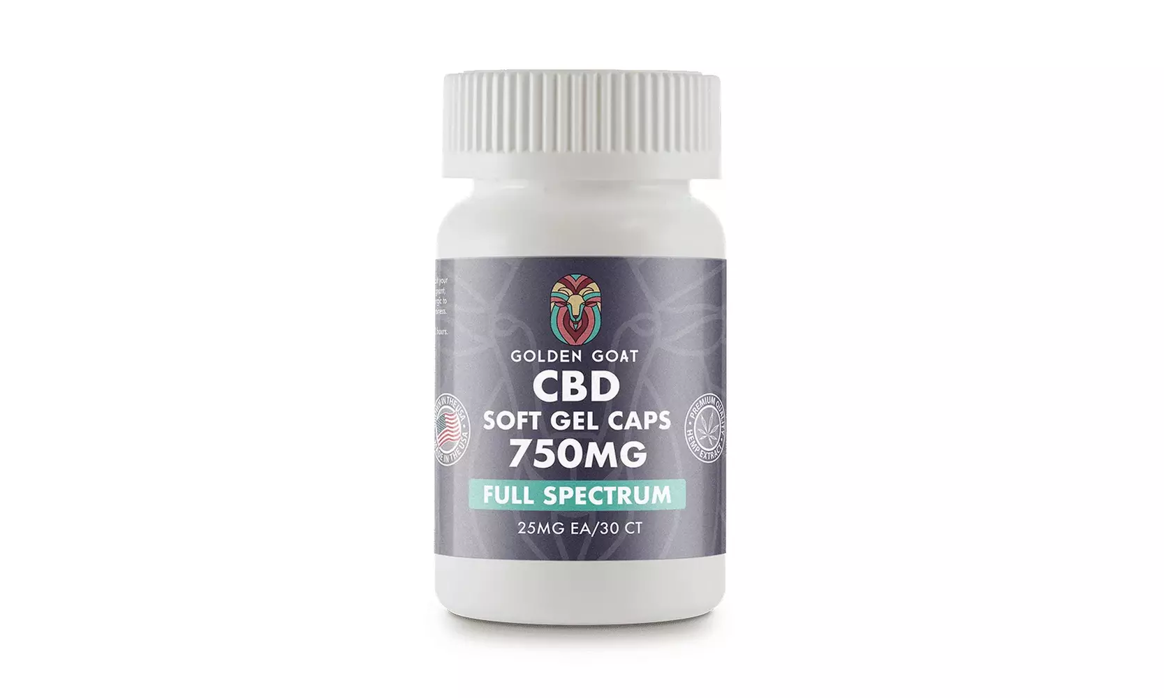 CBD Gel Capsules - Full & Broad Spectrum Vitamins 750MG from Golden Goat