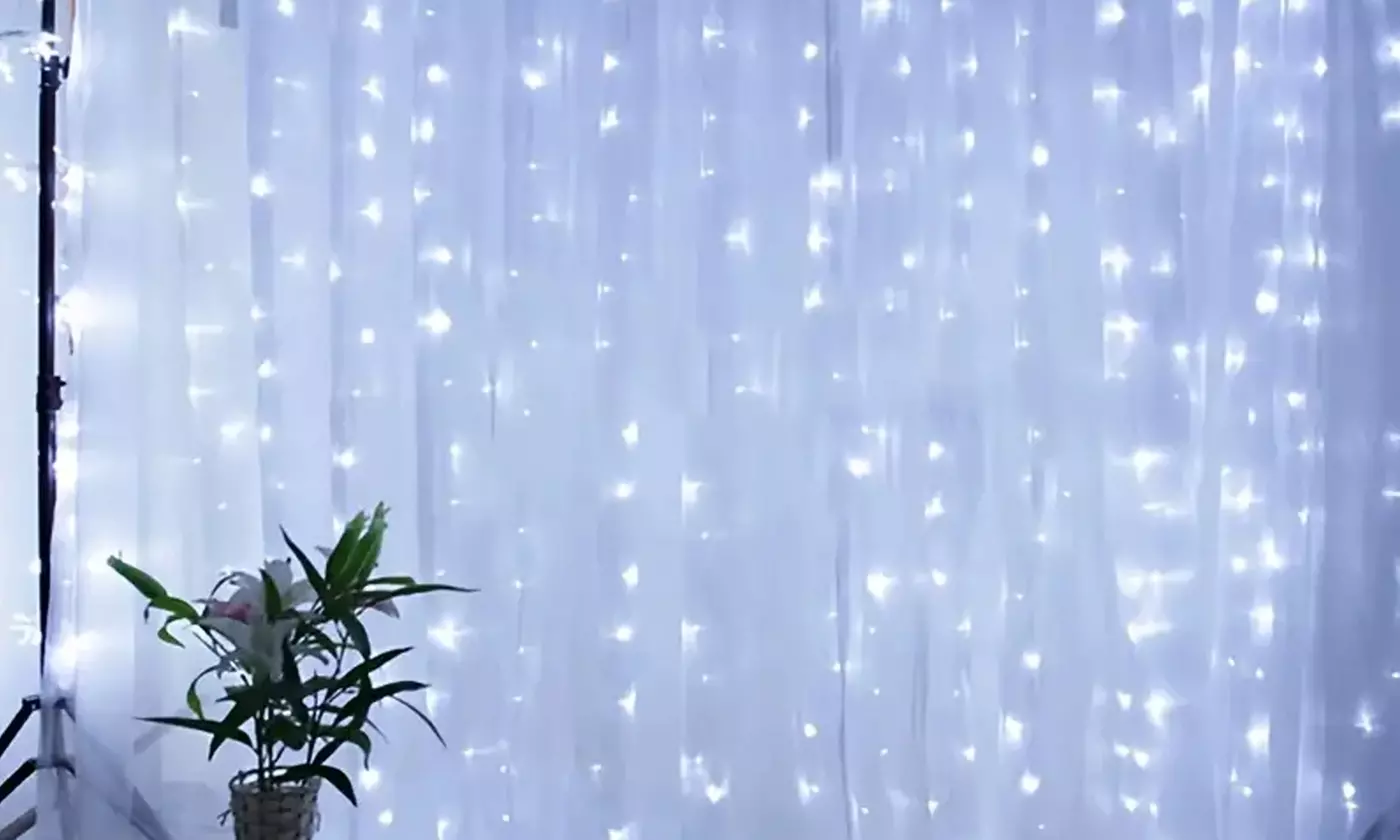 300 LED Window Curtain String Light for Christmas Wedding Party Home Garden 