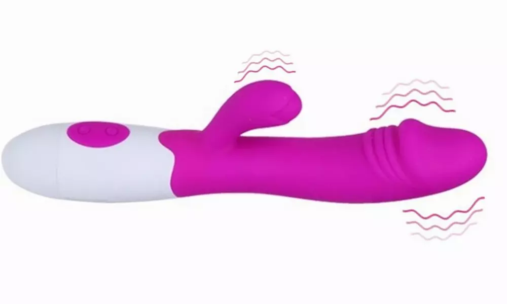 Waterproof Vibrating Dildo Rabbit Vibrator 30 Speed G-spot Clitoris Stimulator - Primary Image