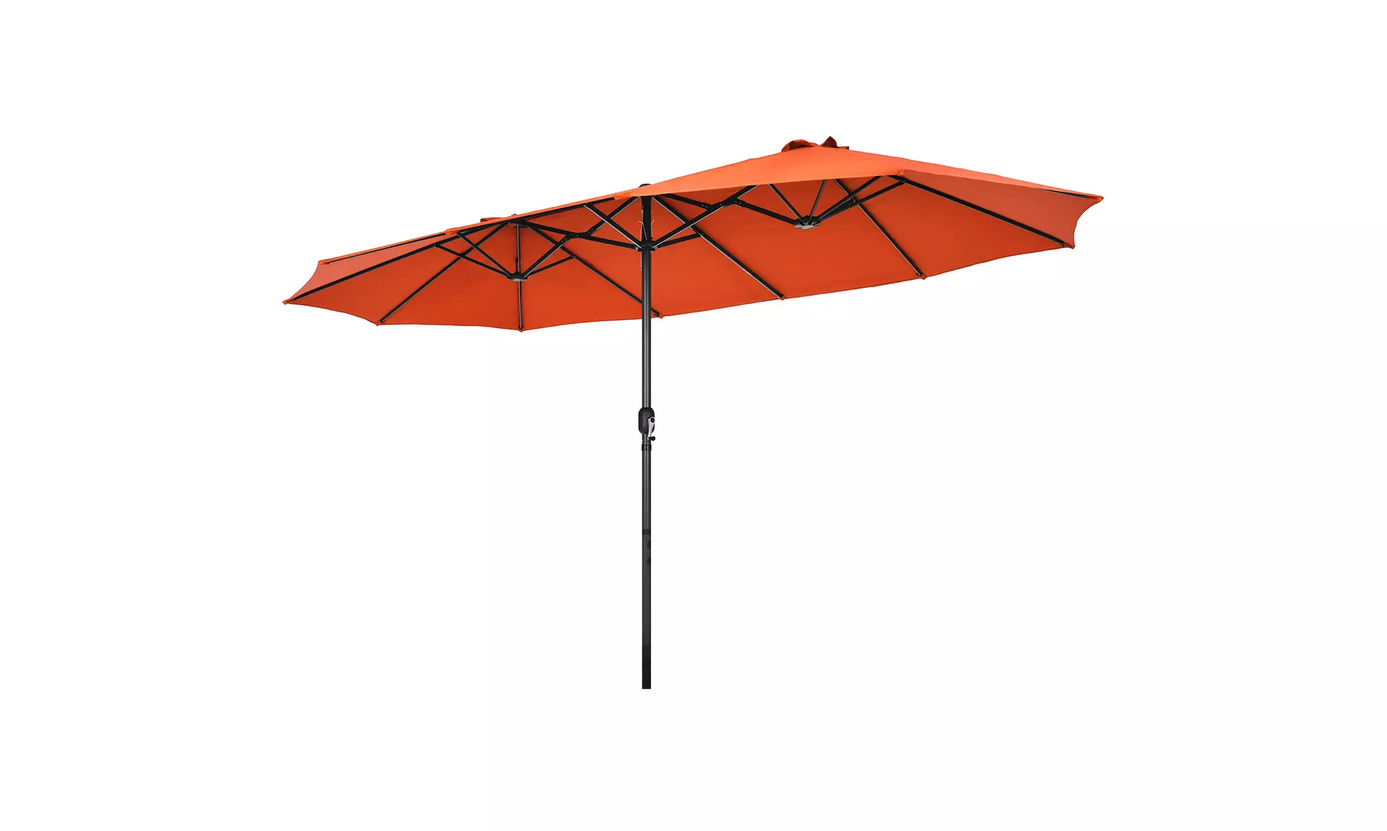 Costway 15FT Patio Double-Sided Umbrella Crank Outdoor Garden Market Sun Shade