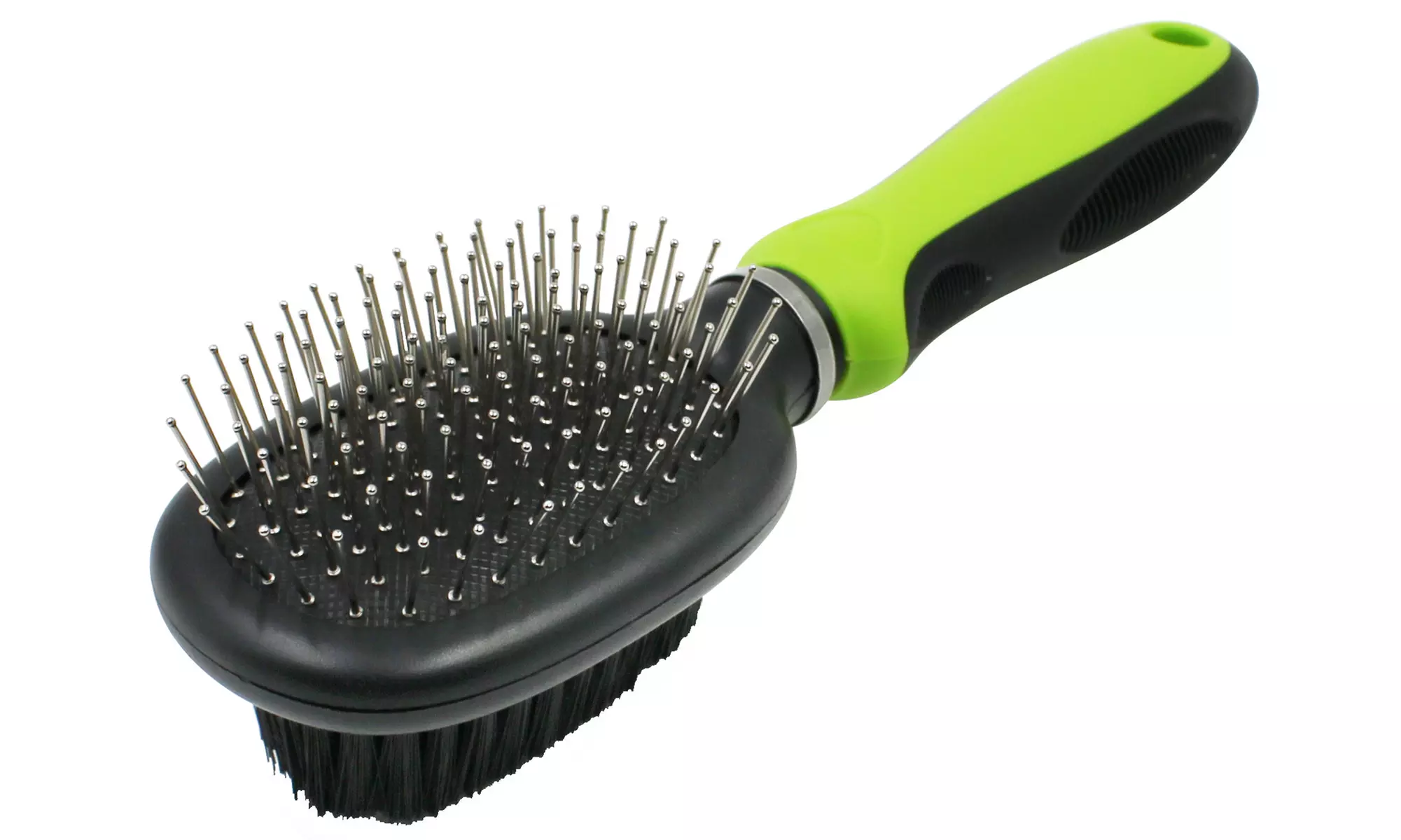 Pet Life Flex Series 2-in-1 Dual-Sided Pin and Bristle Grooming Pet Brush - Second Medium