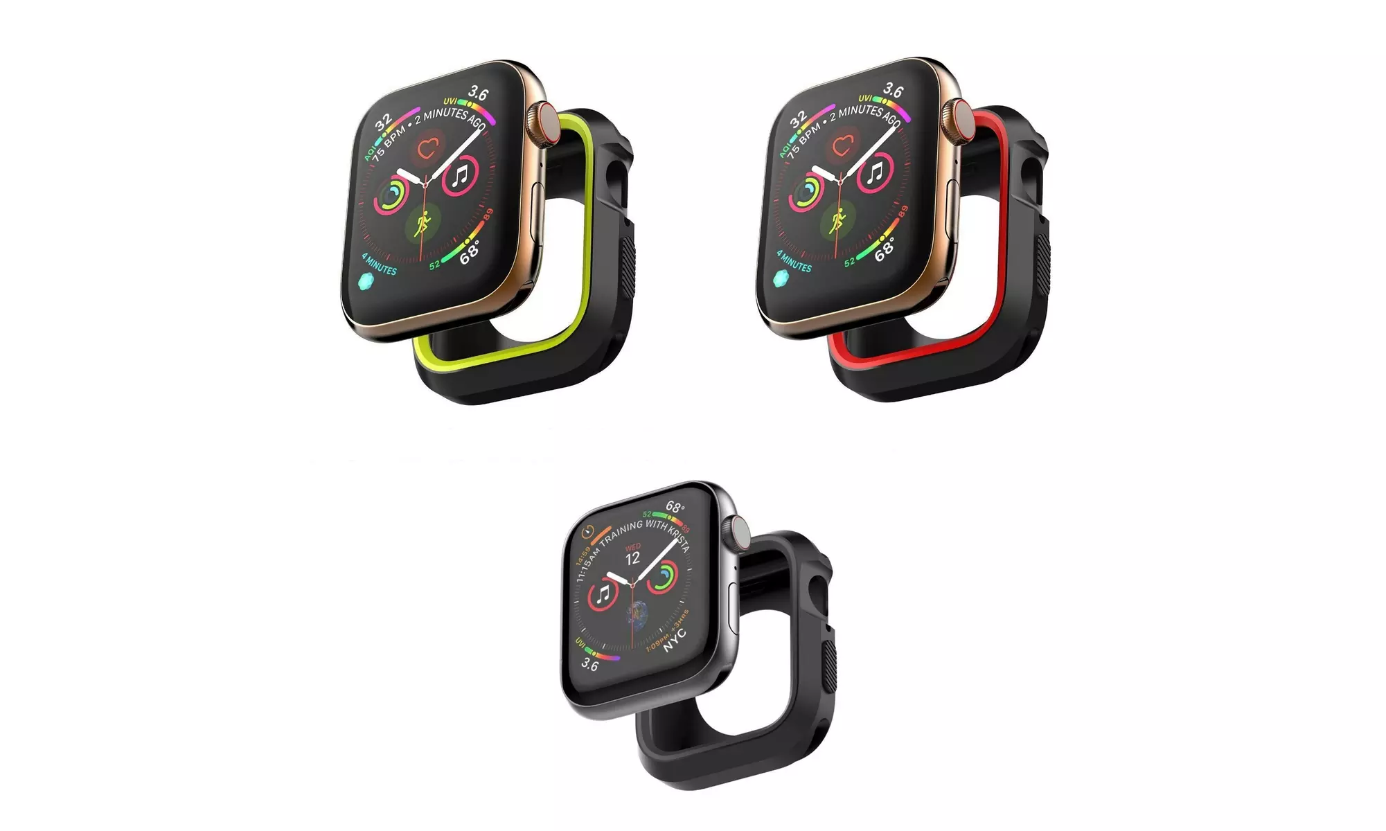 Shockproof Dual Protective Rugged Case Scratch Resistant Bumper for Apple Watch - Primary Image