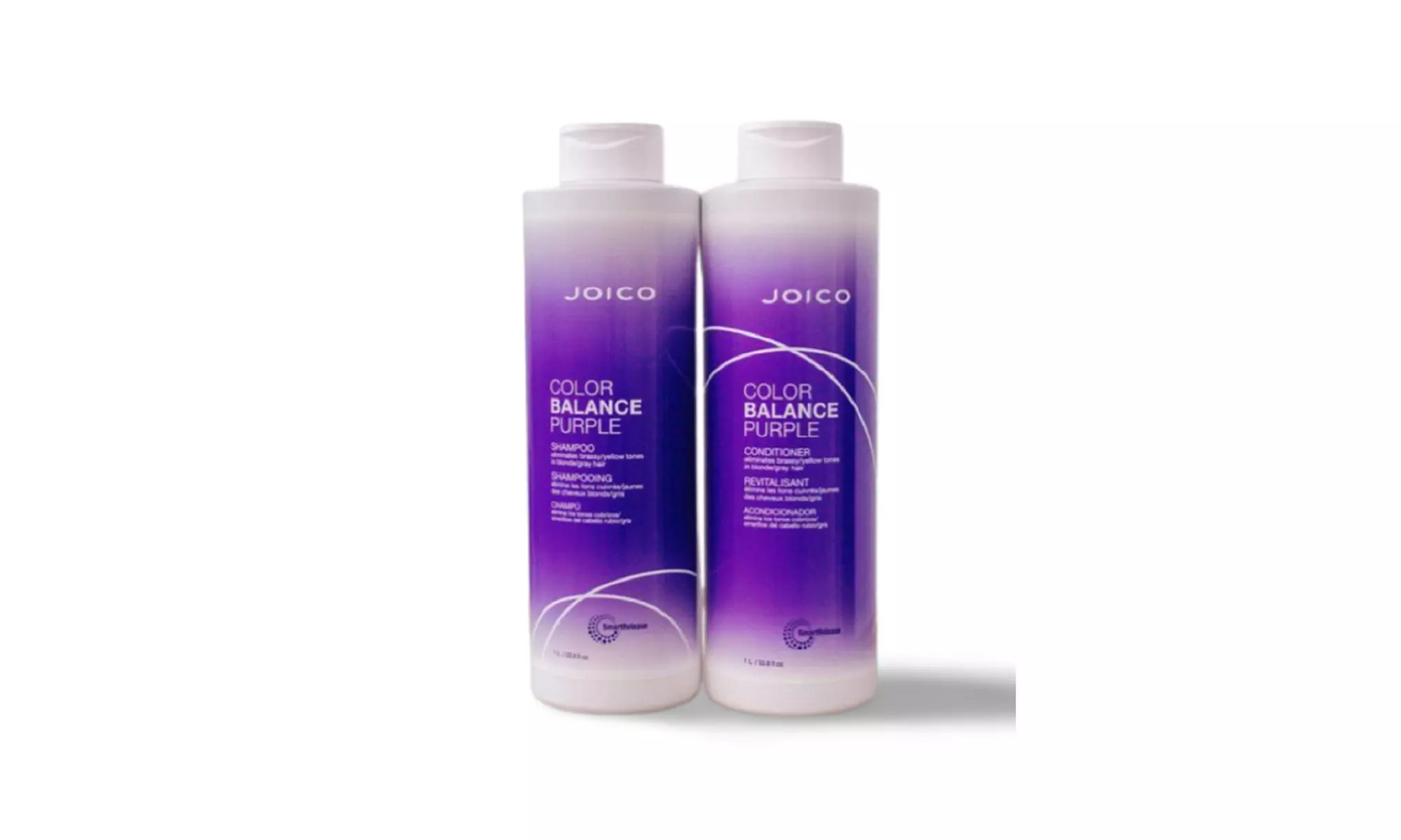 Joico Color Balance Purple Shampoo & Contioner 33.8 Oz/Liter Size Combo Set