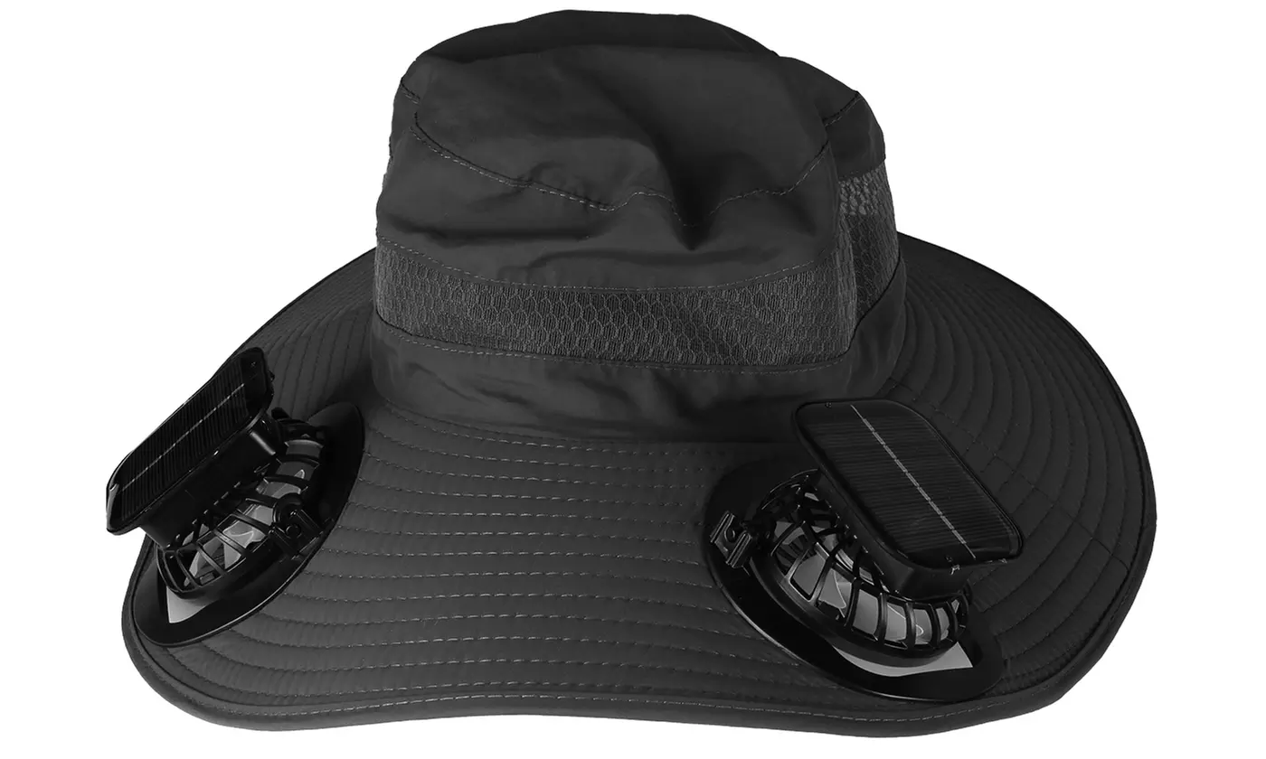 LakeForest Wide Brim Sun Hat with Solar Fans