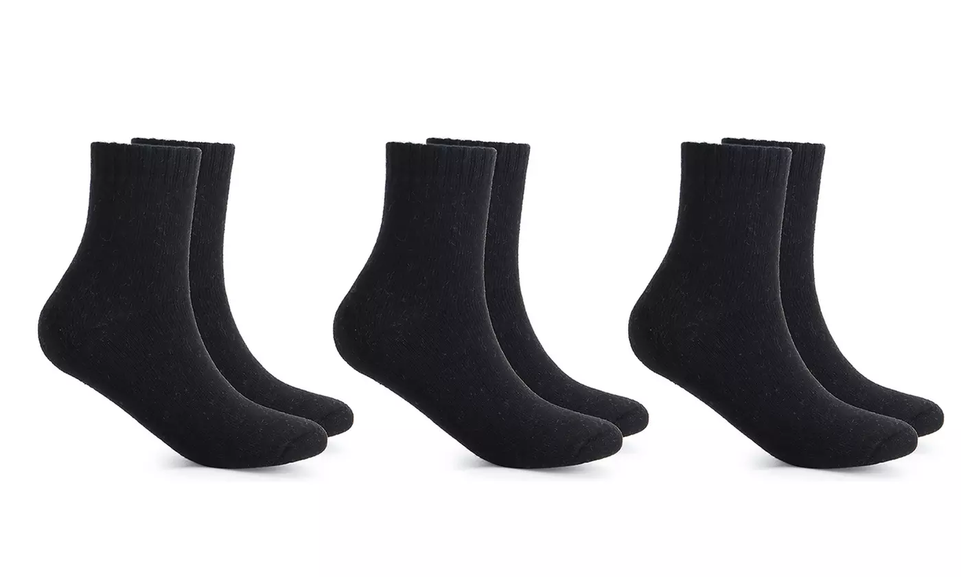 3 Pairs Thermal Warm Winter Cushion Moisture Wicking Boot Socks 