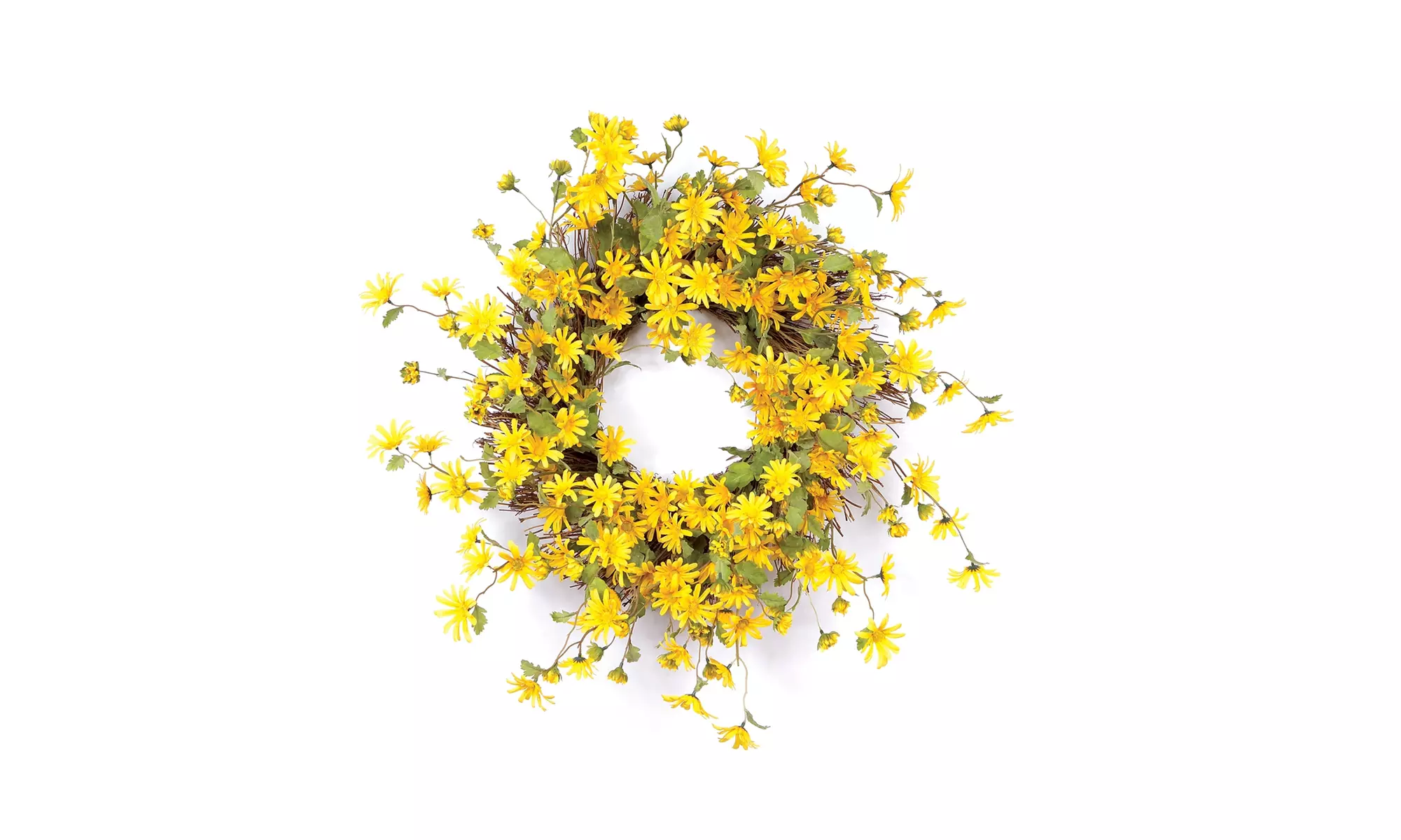 Daisy Wreath 23"D Polyester - Primary Image