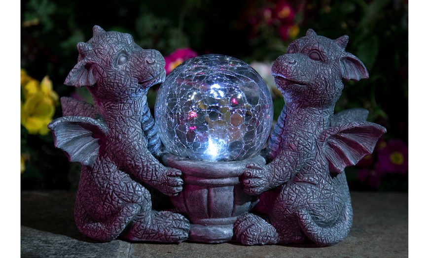 Exhart Solar Dragon Garden Statue with LED Element | Groupon