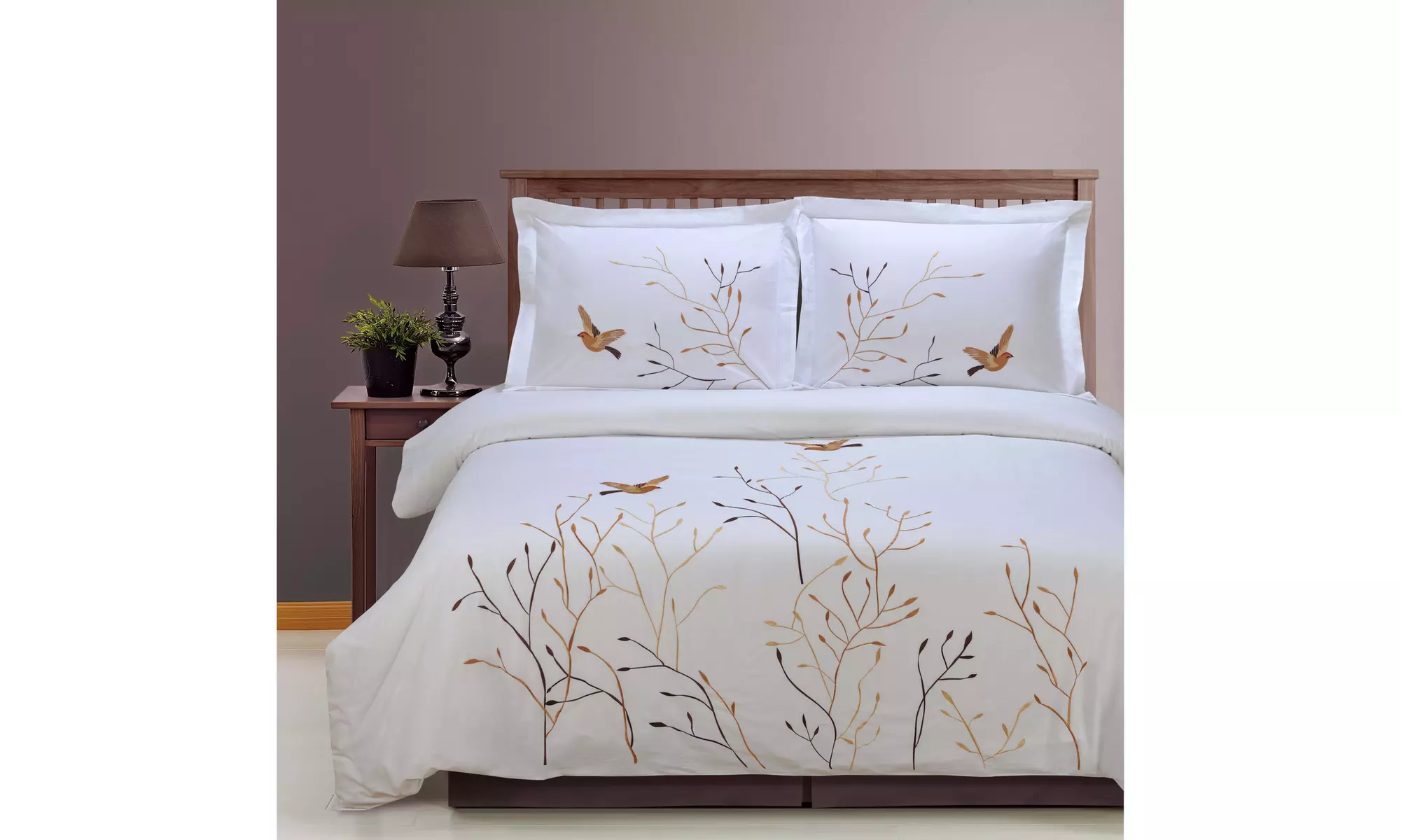 Superior 100% Cotton Breathable Duvet Cover & Pillow Sham 3 Piece Bedding Set