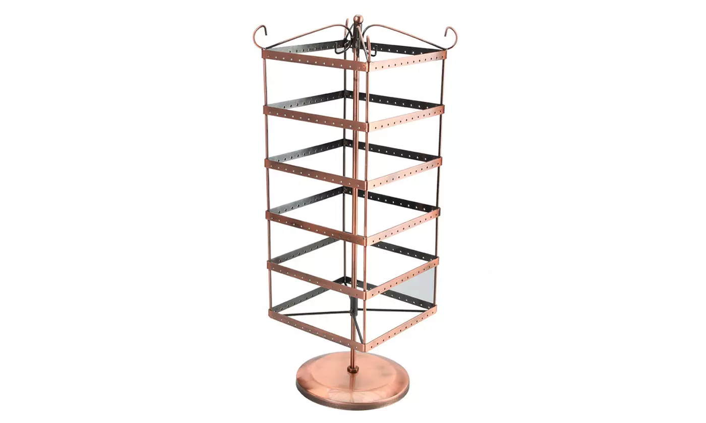 Bronze Rotating Earring Jewelry Display Stand - Primary Image