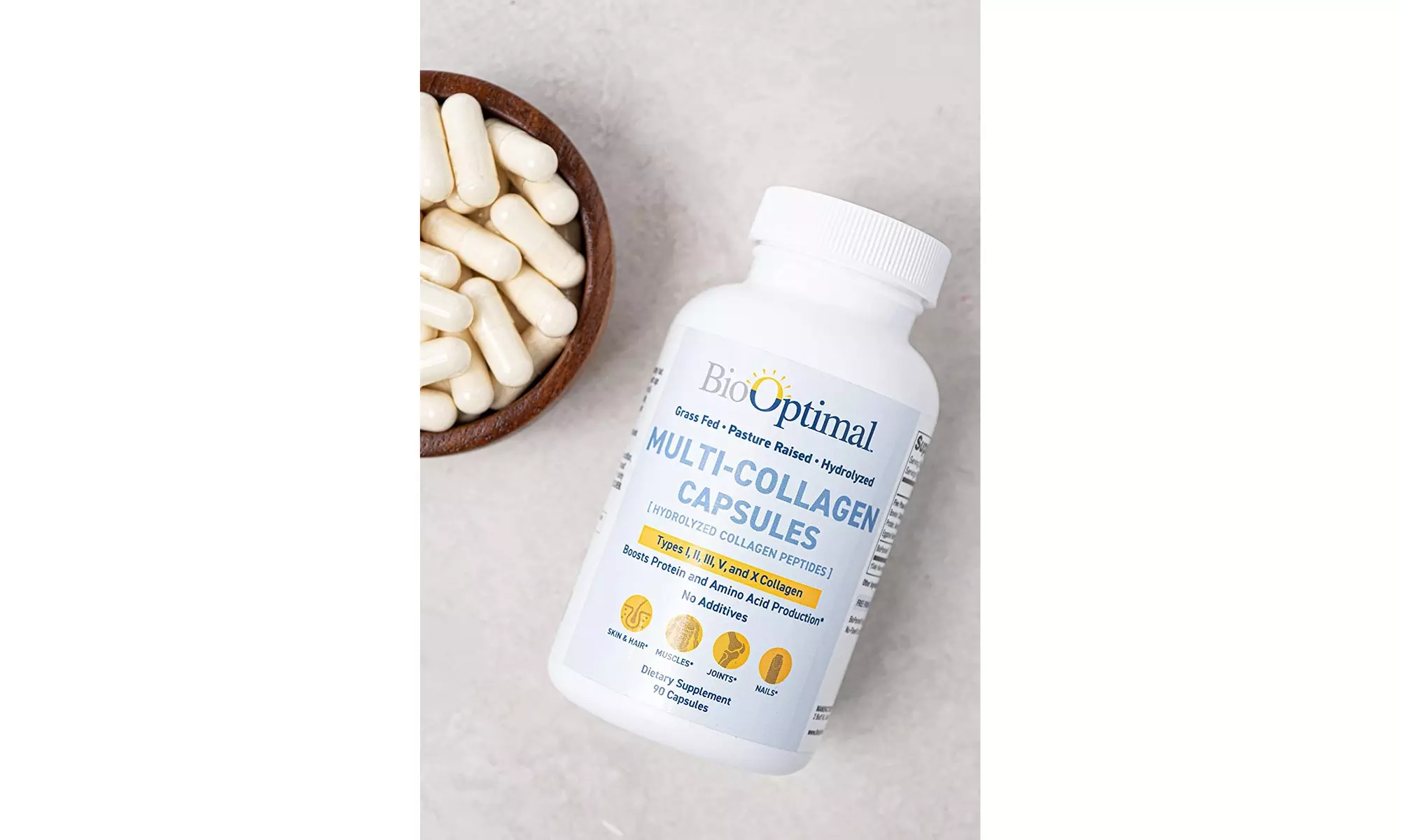 BioOptimal Multi-Collagen Capsules, 90 Capsules - Primary Image