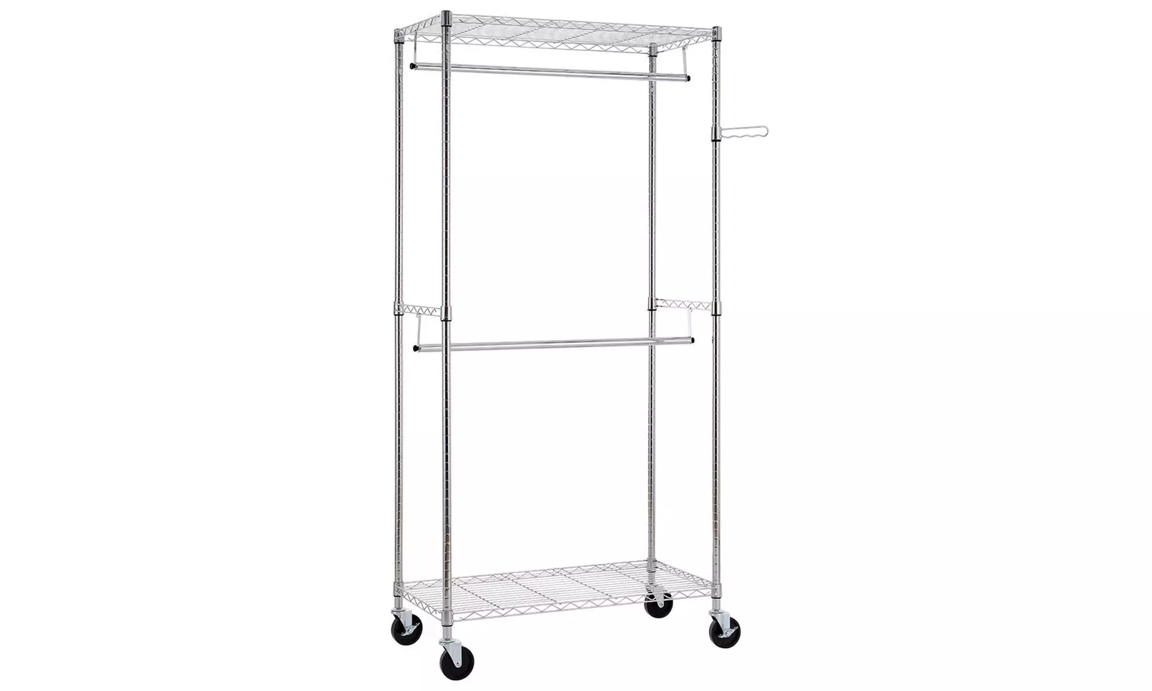 Heavy Duty Garment Rack Clothes Hanger with Shelf - Primary Image