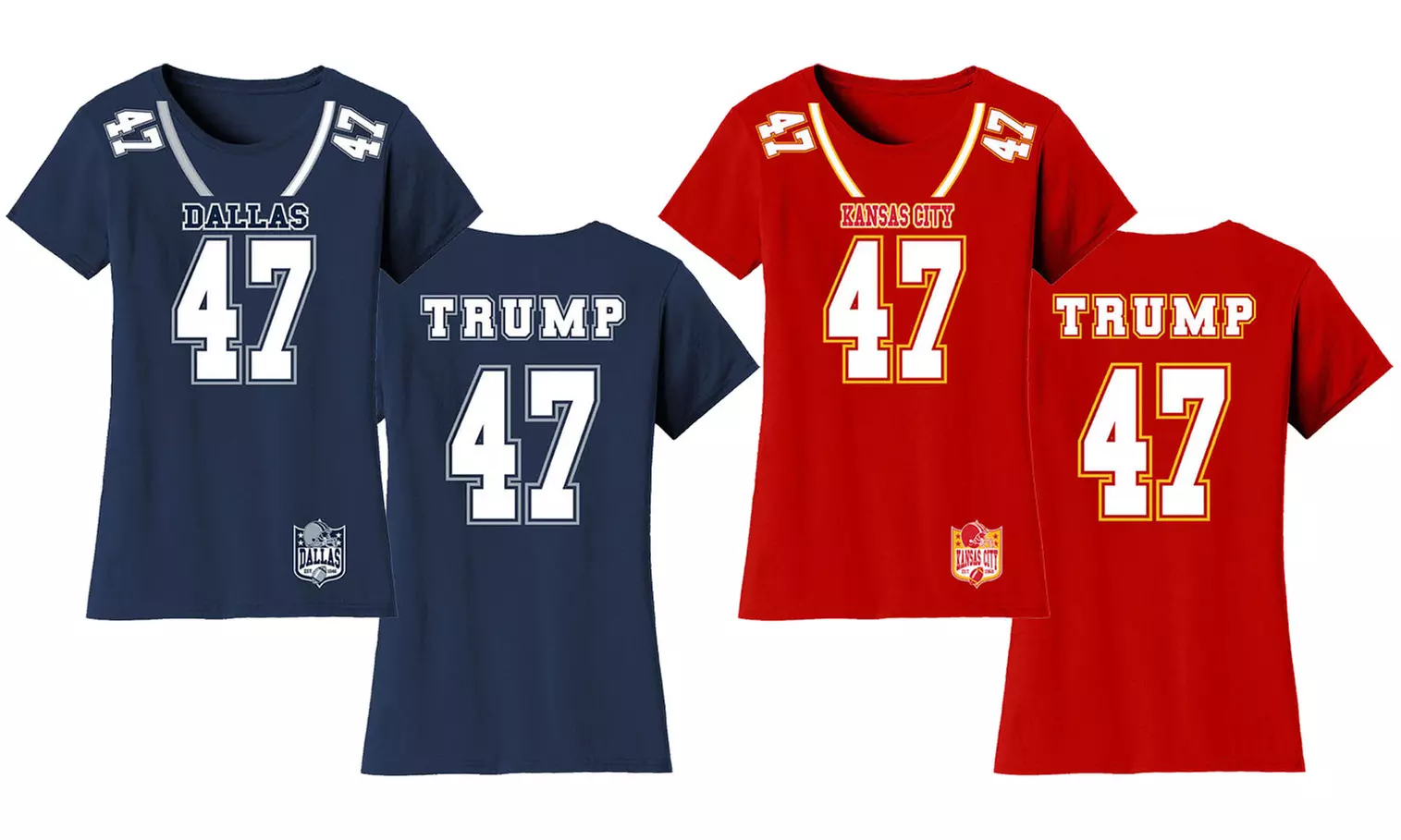 Women's Trump Football Jersey T-Shirt (S-2XL)