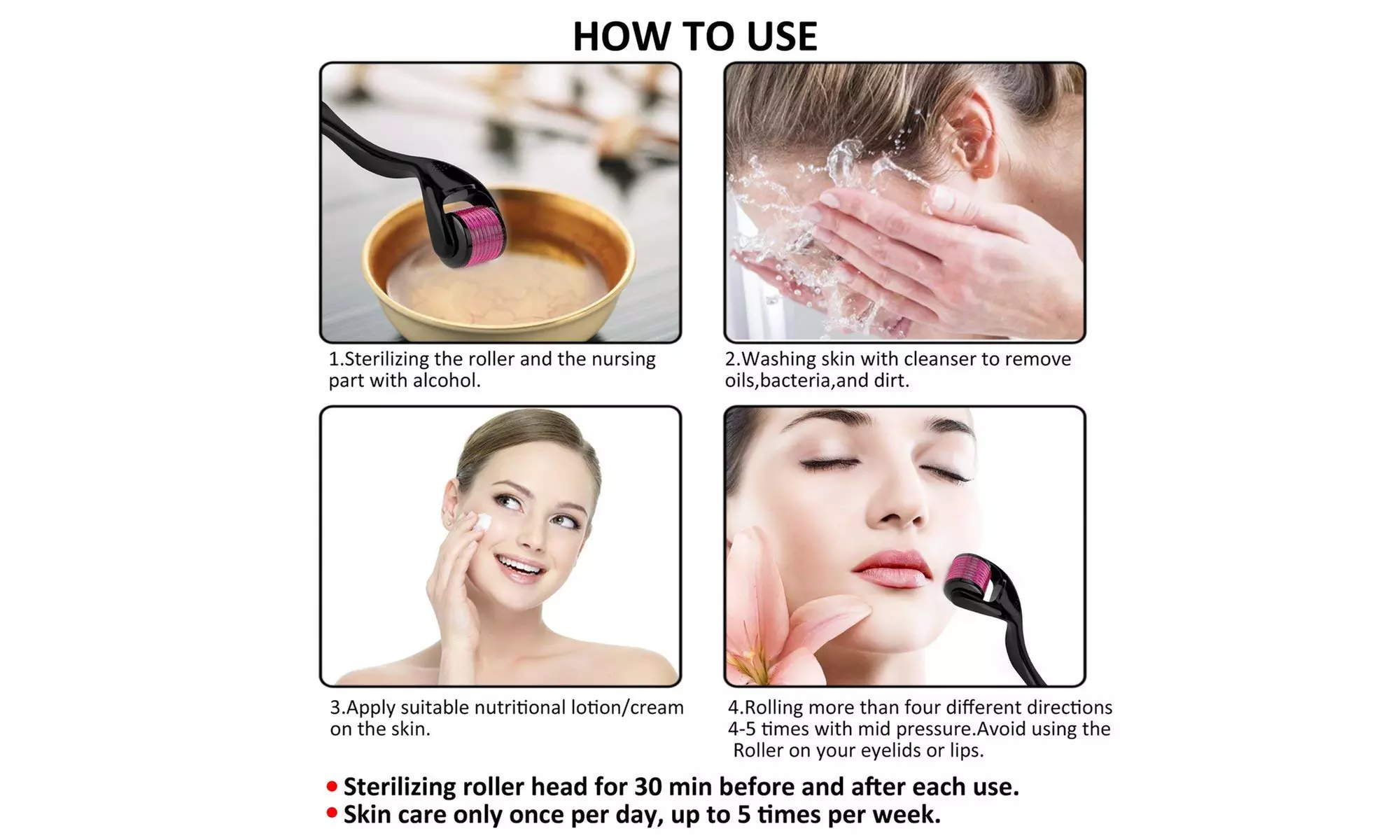 Anti Aging Serum Retinol Serum Derma Roller with Hyaluronic Acid Serum Kit