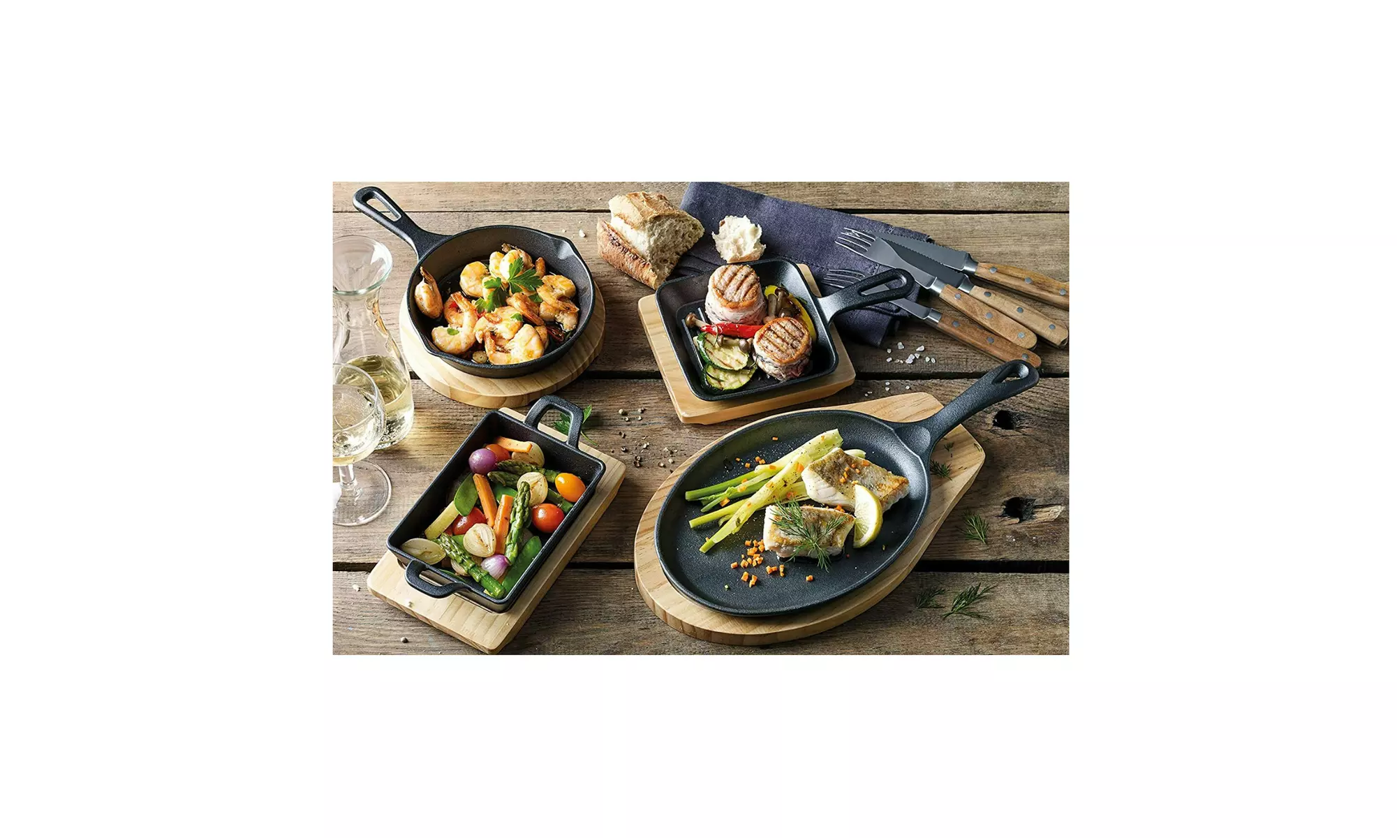 Kuechenprofi Cast Iron Serving Pan (5 pack) (Restaurant pack) - Second Medium