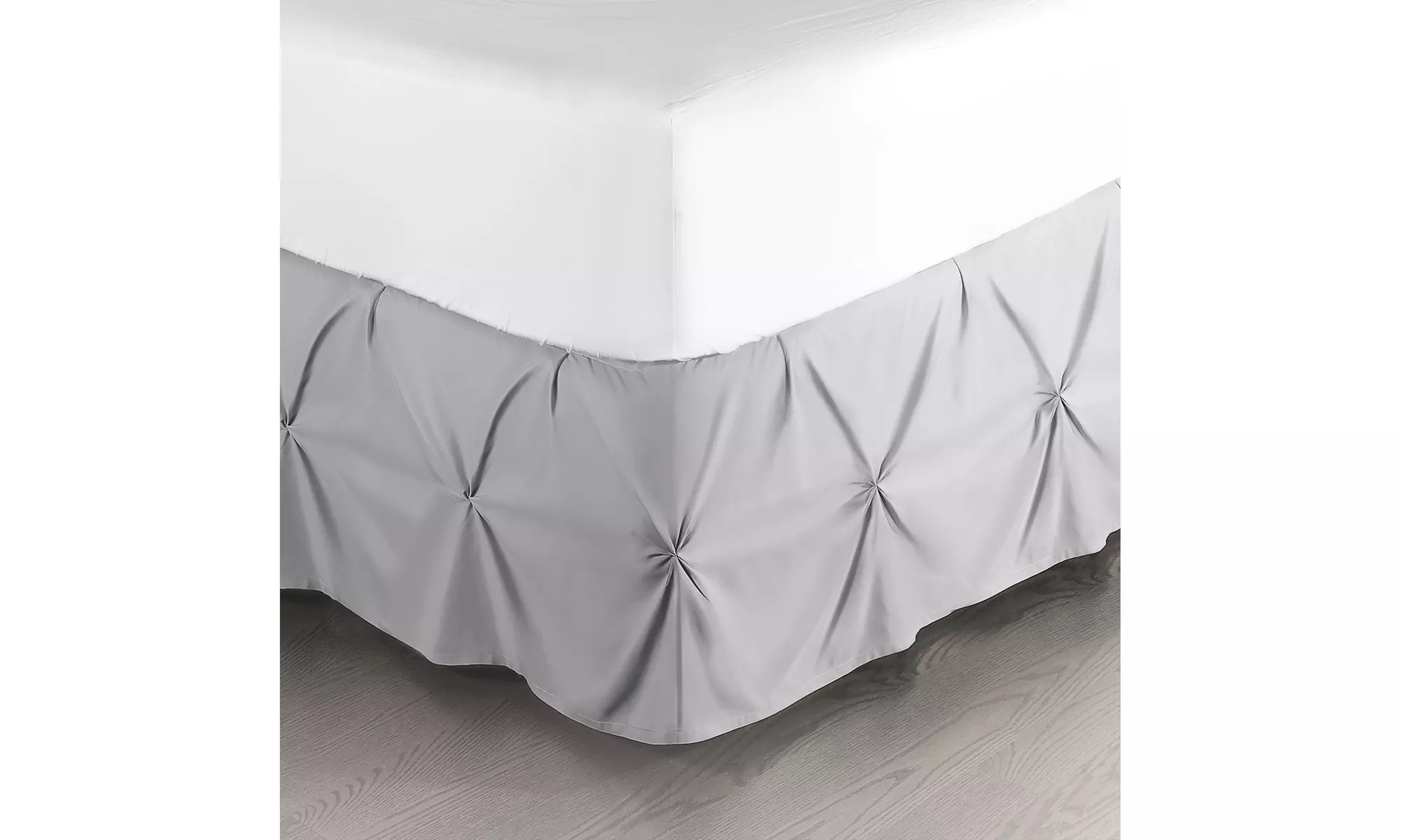 Nestl Pinch Pleat Bed Skirt - 14 inch Tailored Drop Pintuck Dust Ruffle