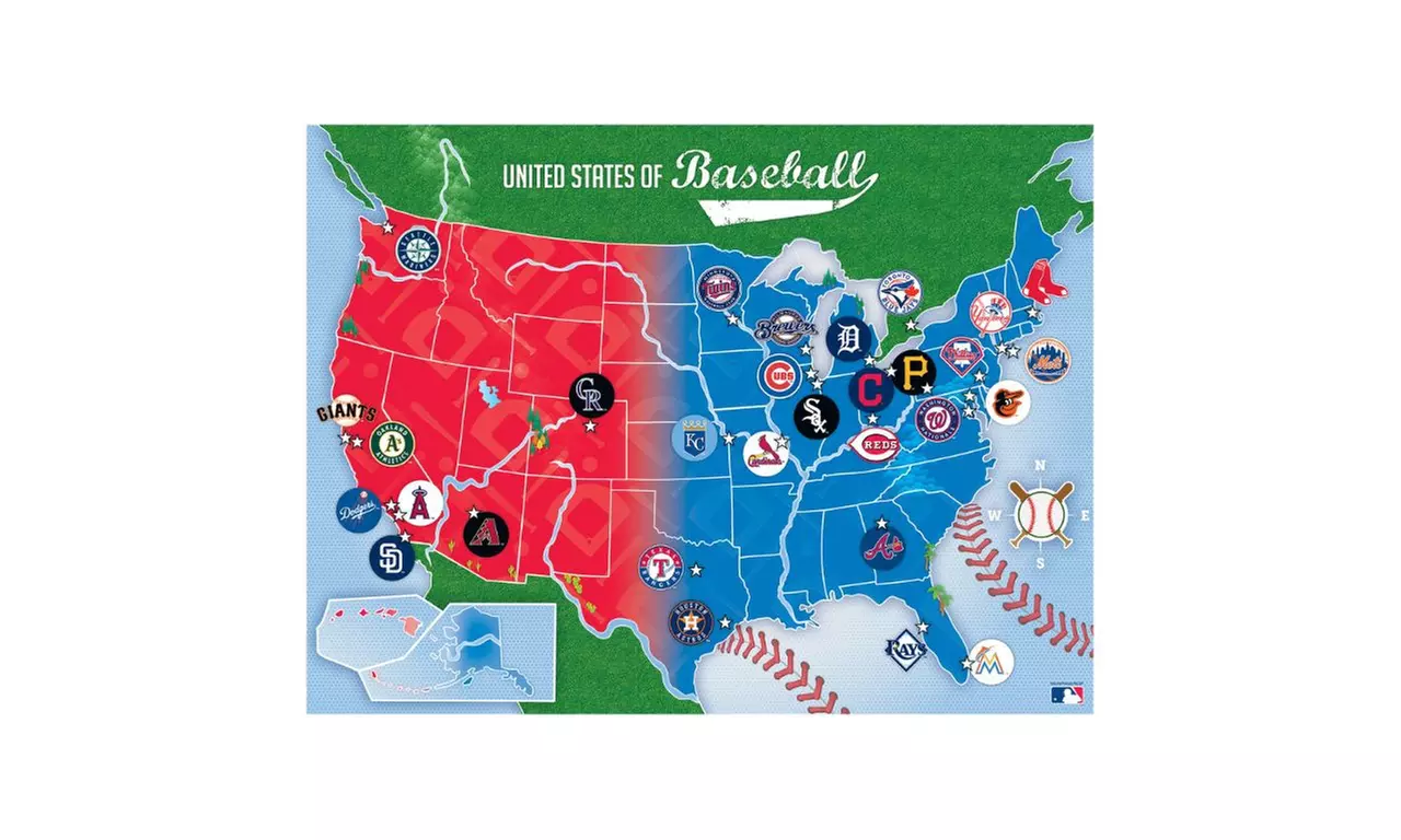 MasterPieces - MLB USA Puzzle Map, 500 Pieces - Primary Image