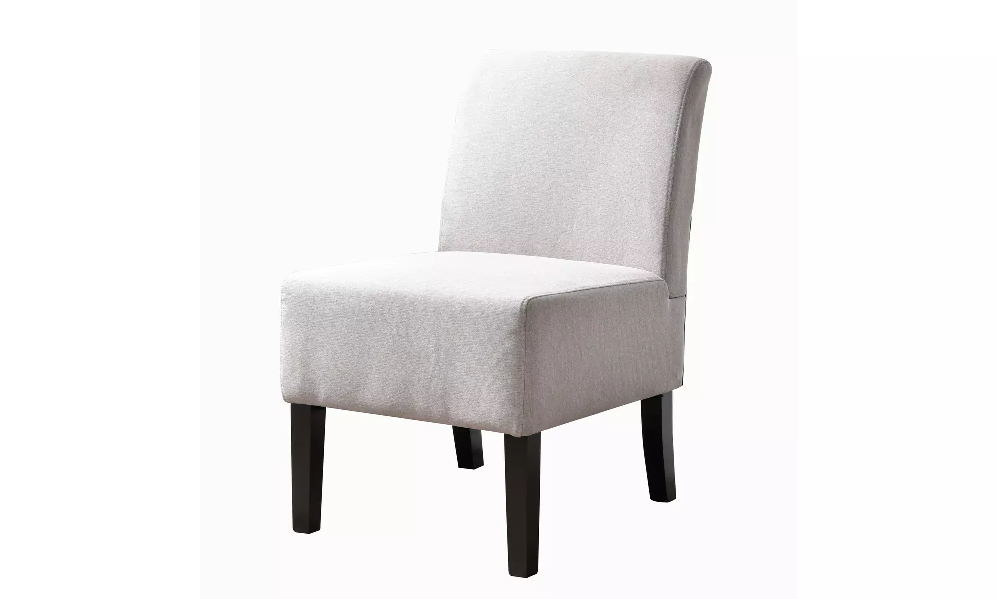 Modern Upholstered Armless Slipper Chair with Full Back - Primary Image
