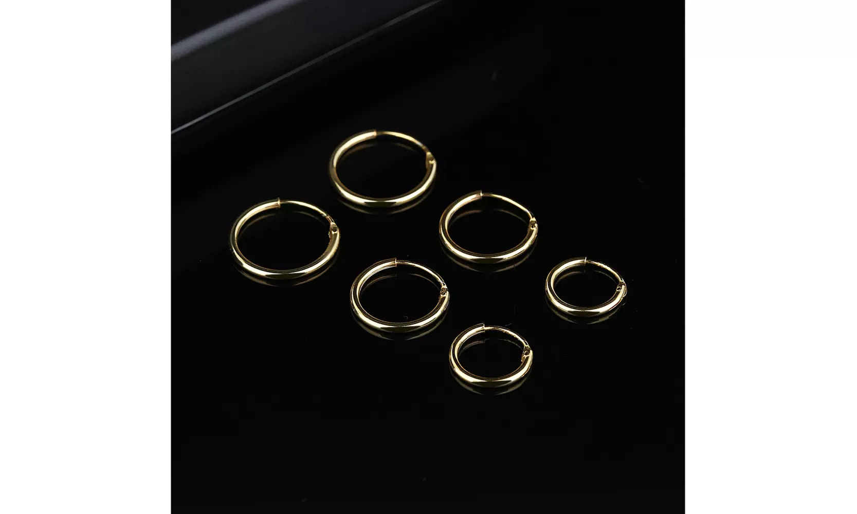 Sterling Silver Hoop Earrings Set of 3 Sizes