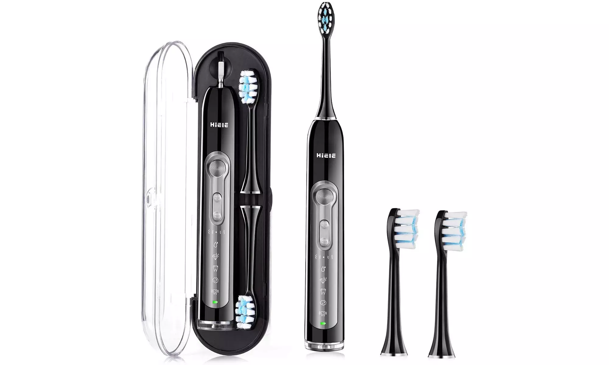 HIEIE Sonic Electric Toothbrush with 2 Replacement Heads / USB Charging - Primary Image