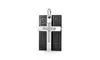 Bling Jewelry Mens Stainless Steel CZ Greek Key Black Dog Tag Pendant