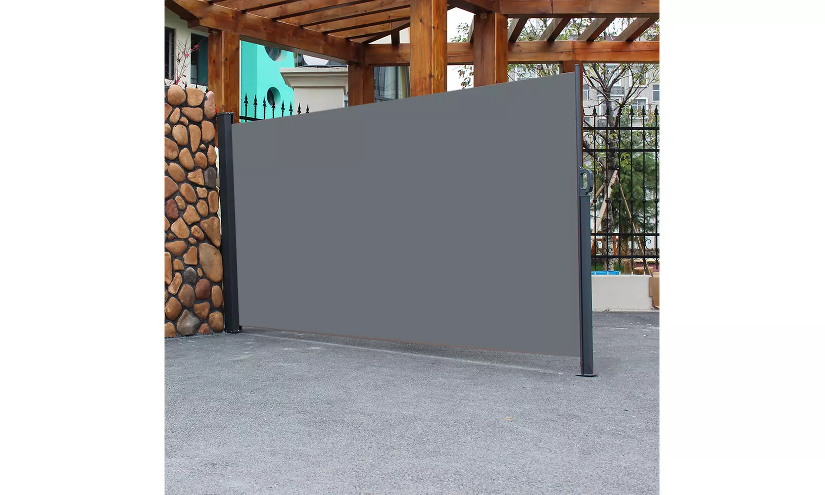 Outdoor Side Pull Shed Office Partition Cafe Windshield Isolation Canopy  - Primary Image
