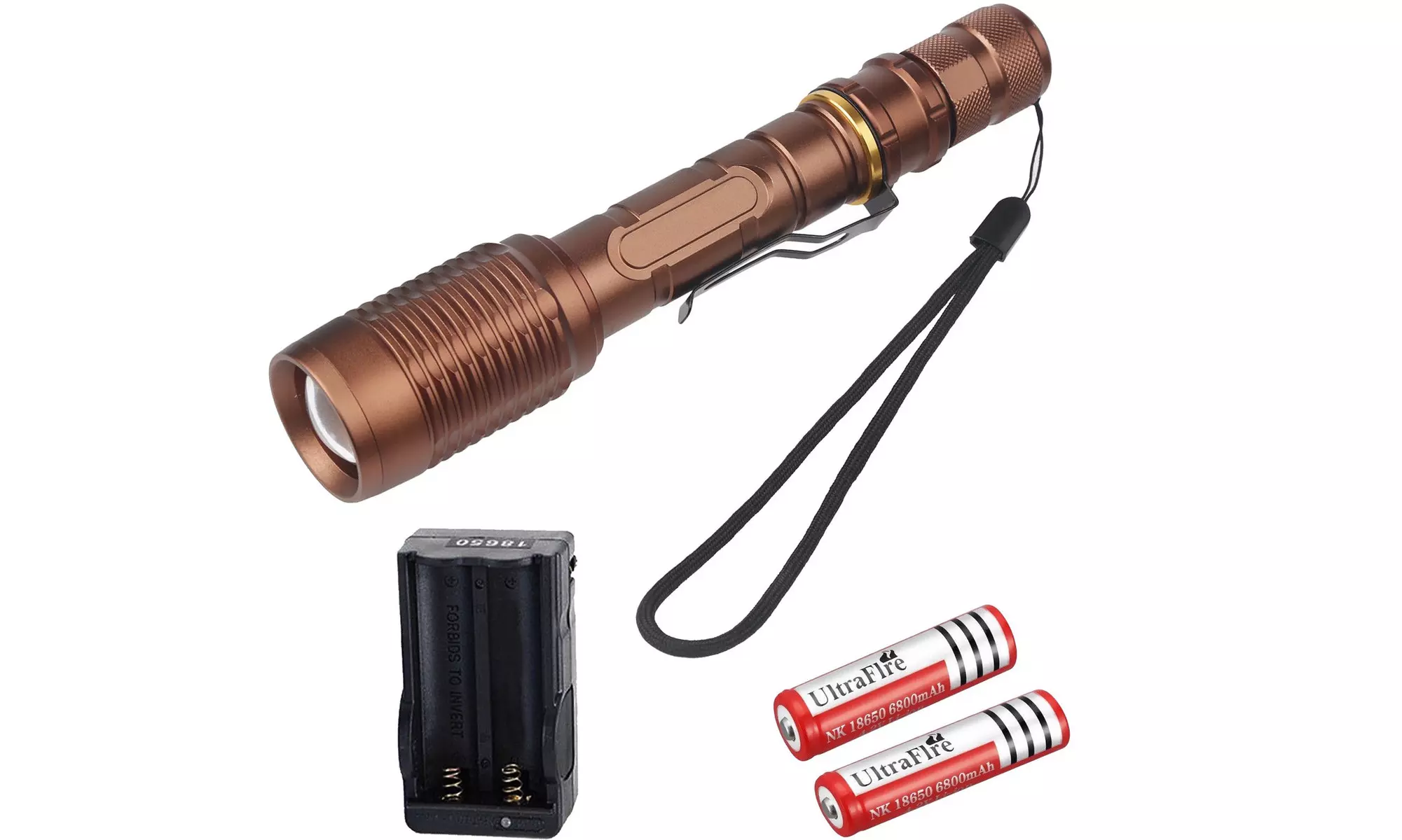 Tactical Police 13000Lumens T6 5Modes LED Flashlight Aluminum Torch Zoomable  - Primary Image