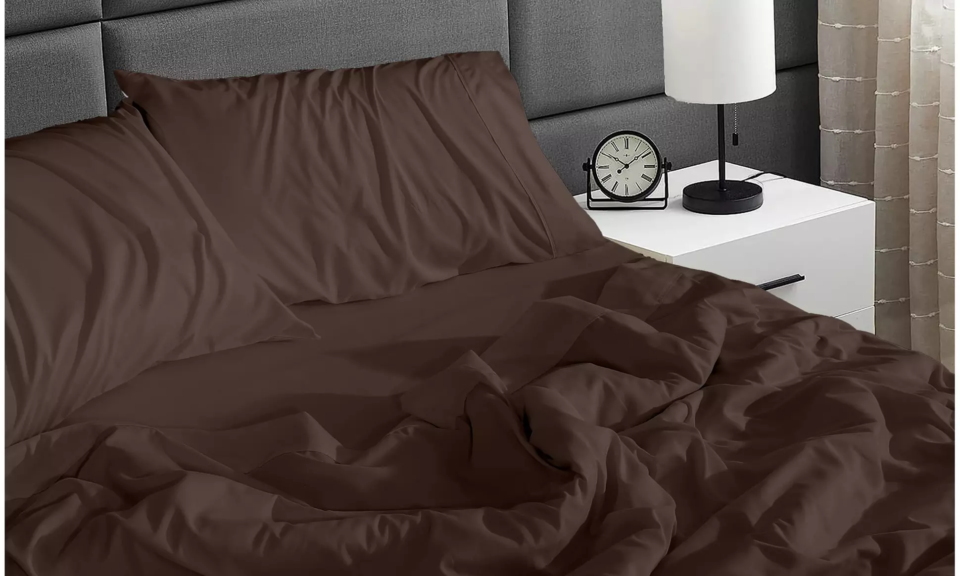 Ruvanti 1800 Series 4 Piece Microfiber Bed Sheet Set Soft Deep Pocket Sheet