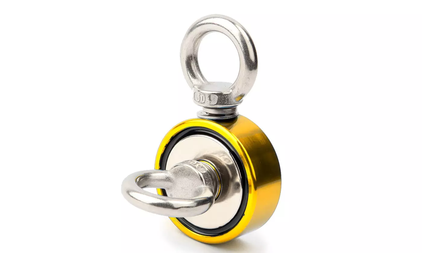 500LBS Pulling Force Round Double Sided Fishing Magnet Super Strong Neodymium 
