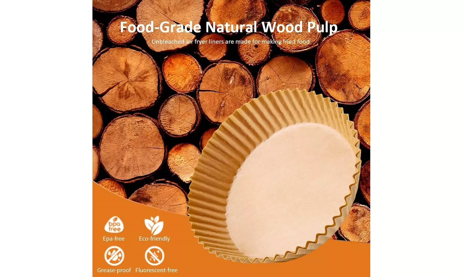 128 PCS Air Fryer Disposable Paper Liner, 6.3 IN Non Stick Baking - Second Medium