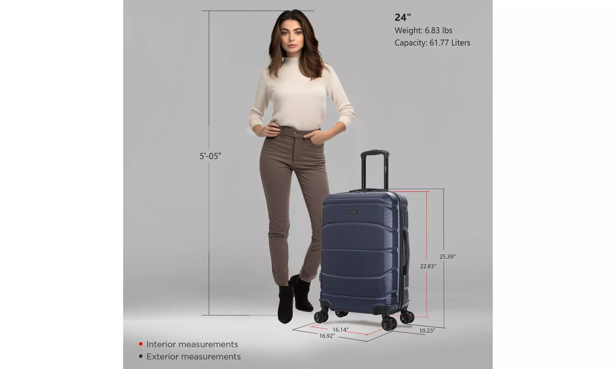 DUKAP Sense Lightweight Hardside Spinner Luggage 20"/24"/28"