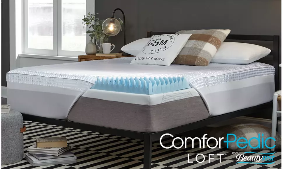 ComforPedic Loft from Beautyrest 4" Gel Reversible Mattress Topper with Cover - Primary Image