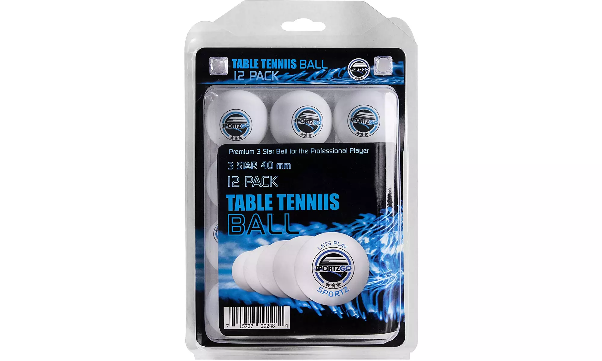 3-Star Table Tennis Balls - 6 & 12 pack 40 mm VARIATION - Primary Image