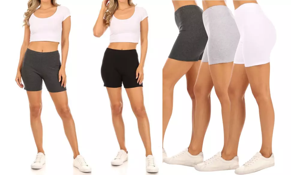 Women's Casual Stretch Cotton Solid Short Pants