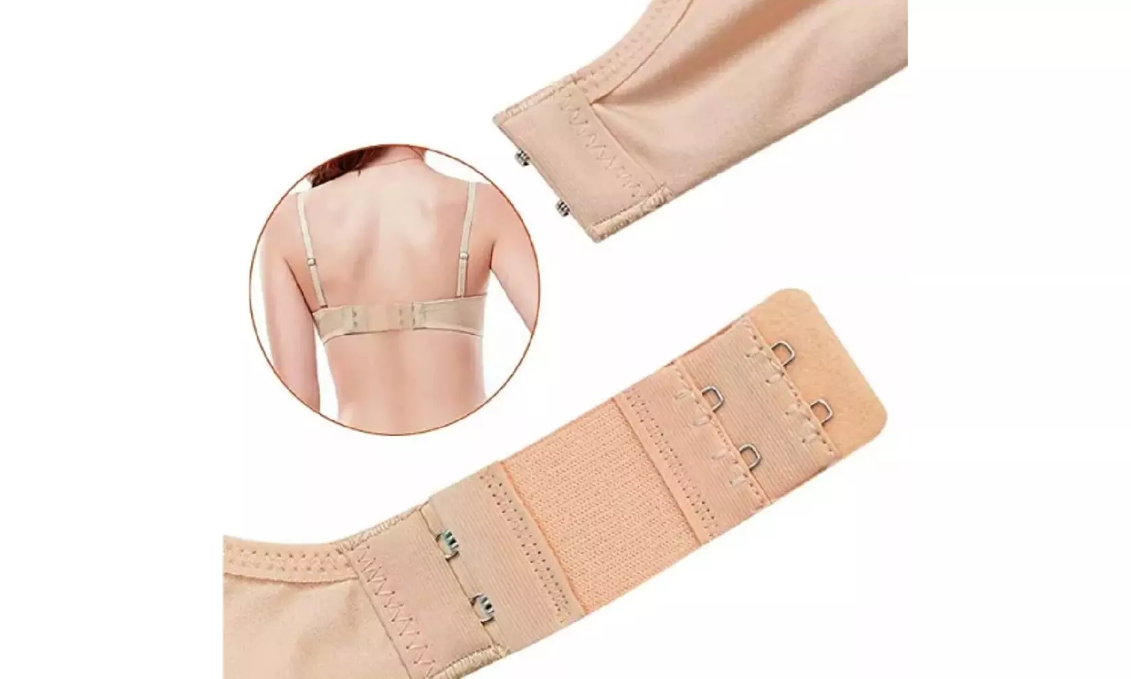 6 Pcs Adjustable Bra Buckle Extender Bra Extension Underwear Strap 2/3/4 Hooks