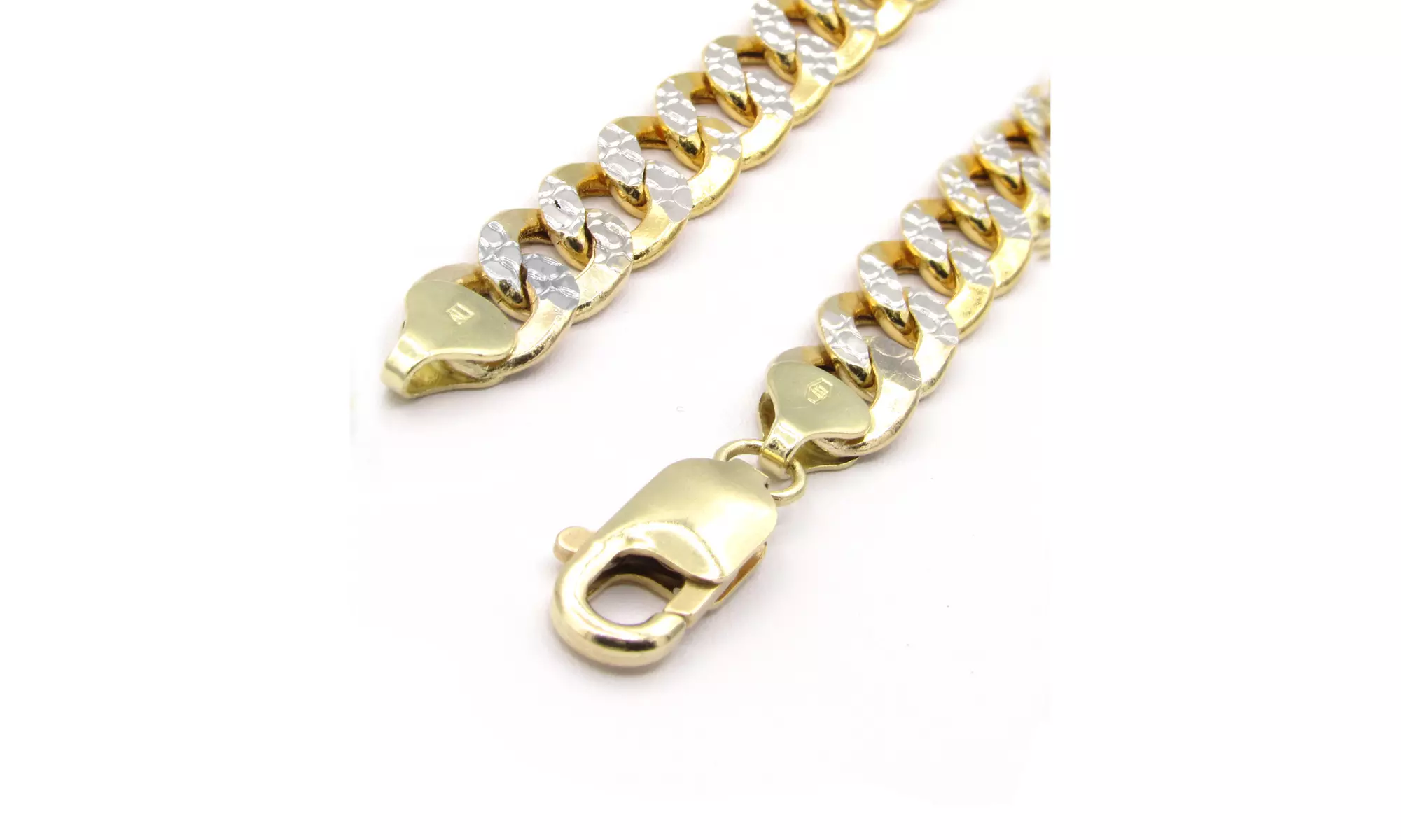 10K Hollow Yellow Gold Diamond Cut Cuban Link Chain 3.5MM - 10.5MM - Second Medium