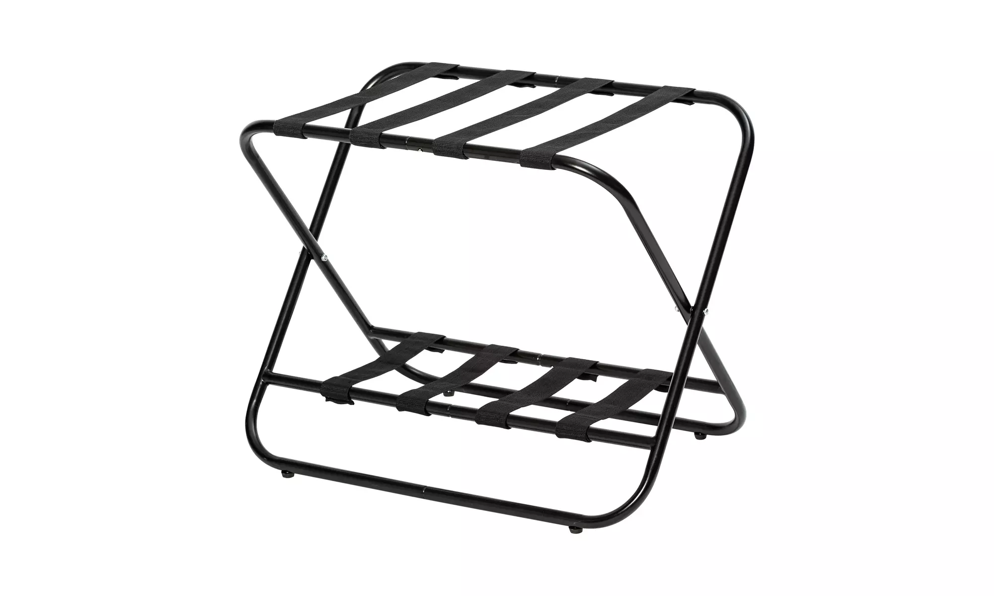 Black 2-Tier Folding Luggage Rack - Image 7