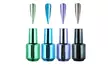 4 Pcs Plating Metallic Gel Nail Polish Set Magic Semi-Mirror Effect Nail Lacquer - Second Medium