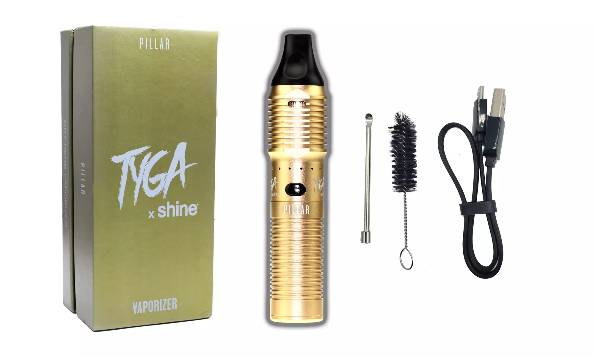 Dry Herb and Wax Vaporizer Tyga X Shine Pillar Kit - Primary Image