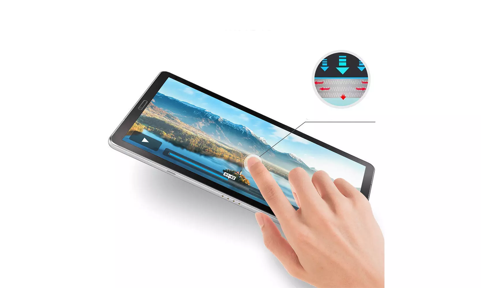 For Samsung Galaxy Tab S4 10.5 SM-T830 Tempered Glass Screen Protector - Second Medium