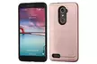 For ZTE Zmax Pro Z981 Hybrid Armor Slim Metal Brush Protective Case Cover - Second Medium