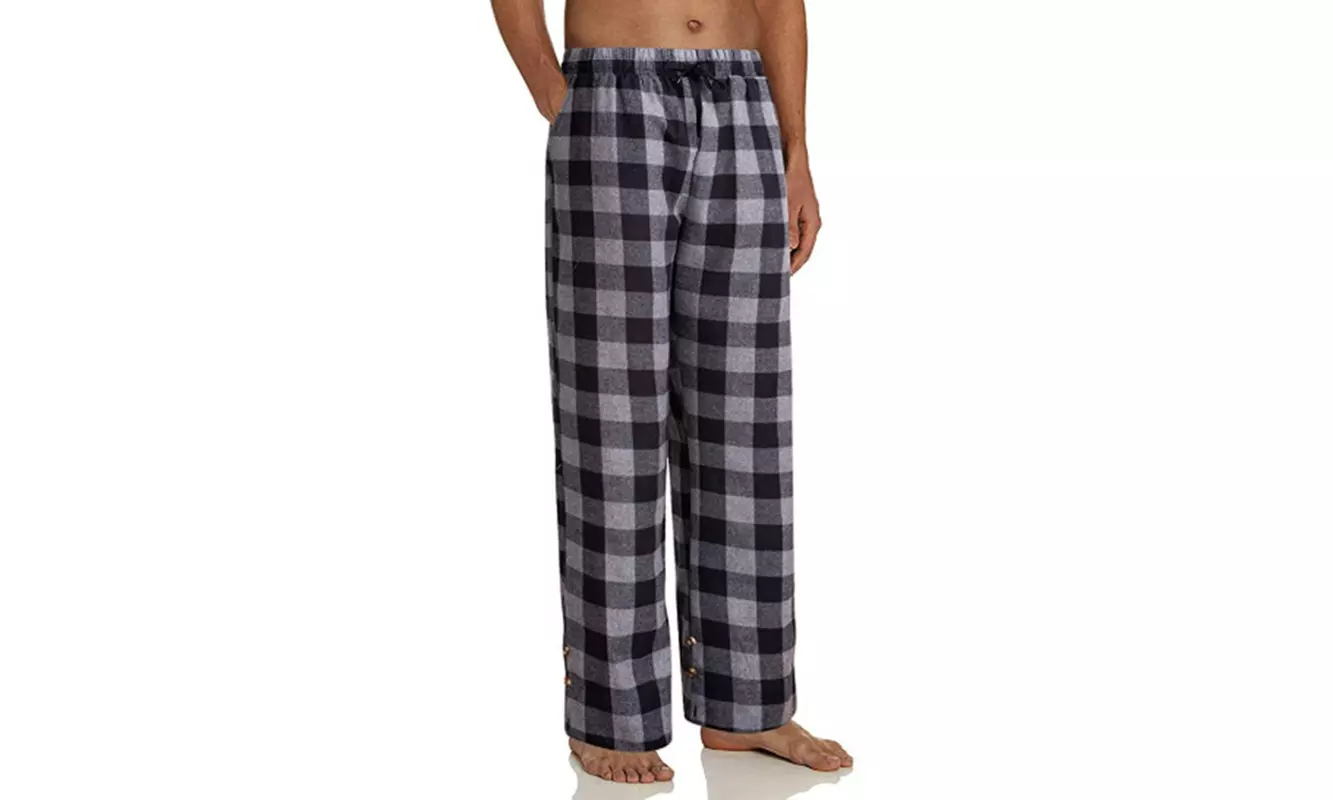 Men's Plaid Pajama Pants Sleep Lounge Pant - Second Medium