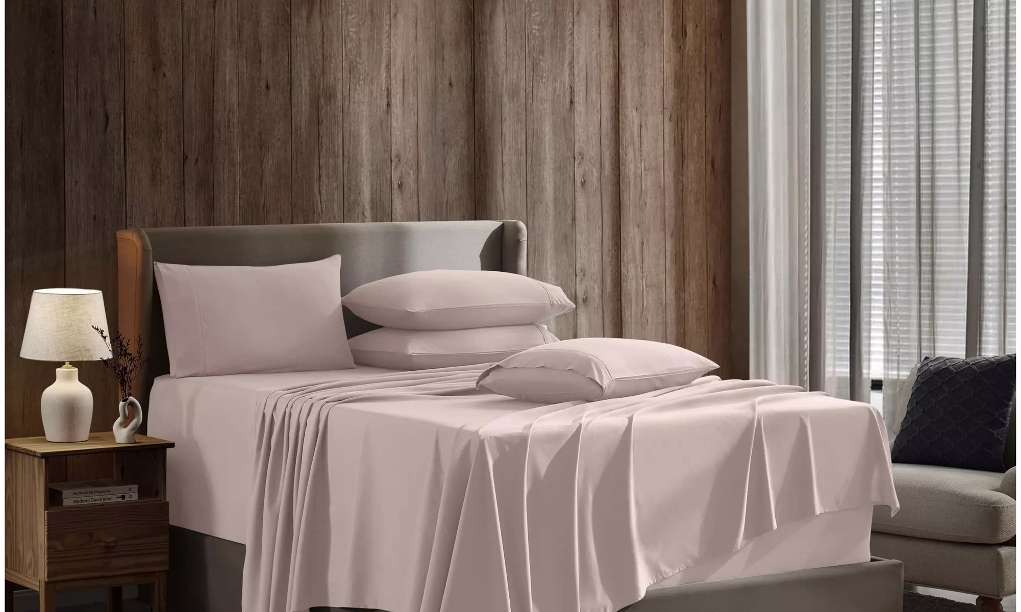 Nestl Split King Extra Soft Microfiber Deep Pocket Bed Sheet Set - 5 Piece