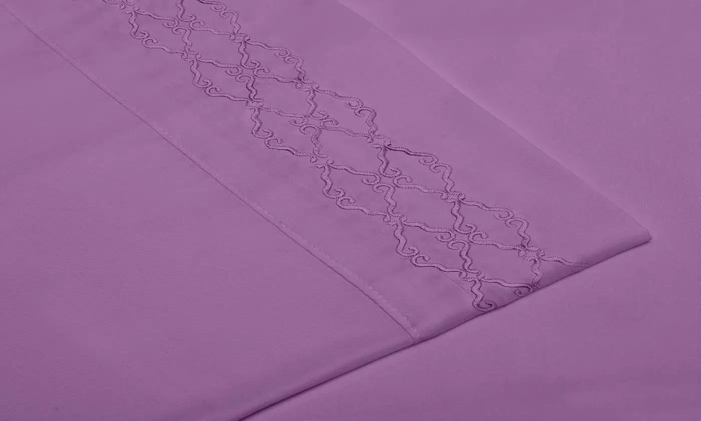 Home Sweet Home Extra Soft Deep Pocket Embroidered Sheet Set
