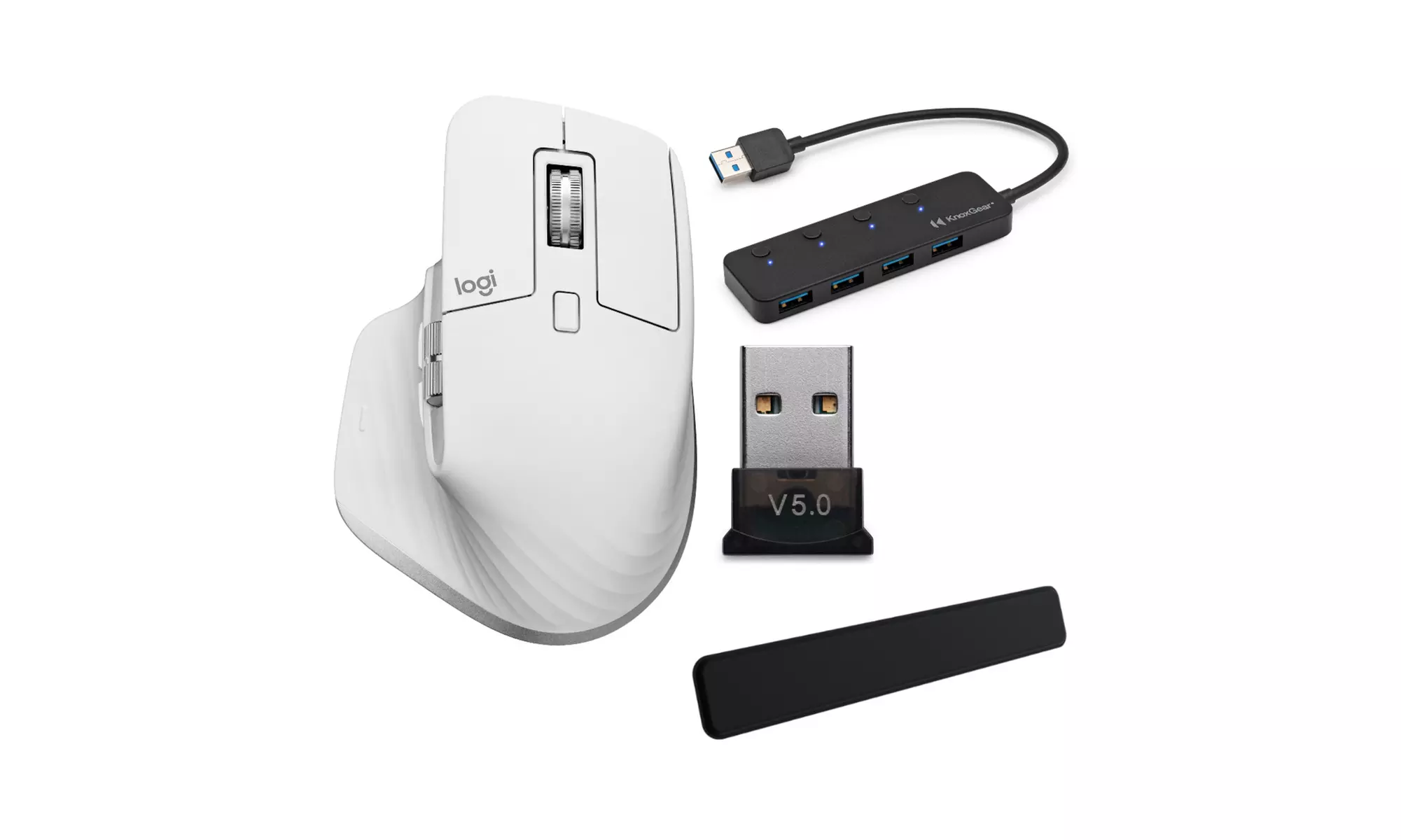 Logitech MX Master 3S Performance Wireless Mouse (Pale Gray) with Accessories - Primary Image